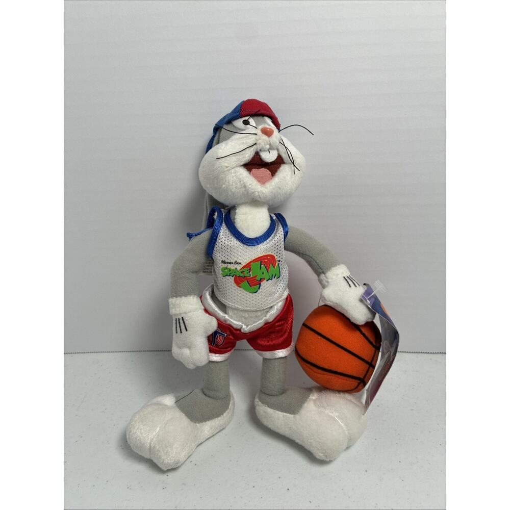 Vintage Space Jam Bugs Bunny Plush Toy Looney Tunes McDonalds Warner Bros 1996